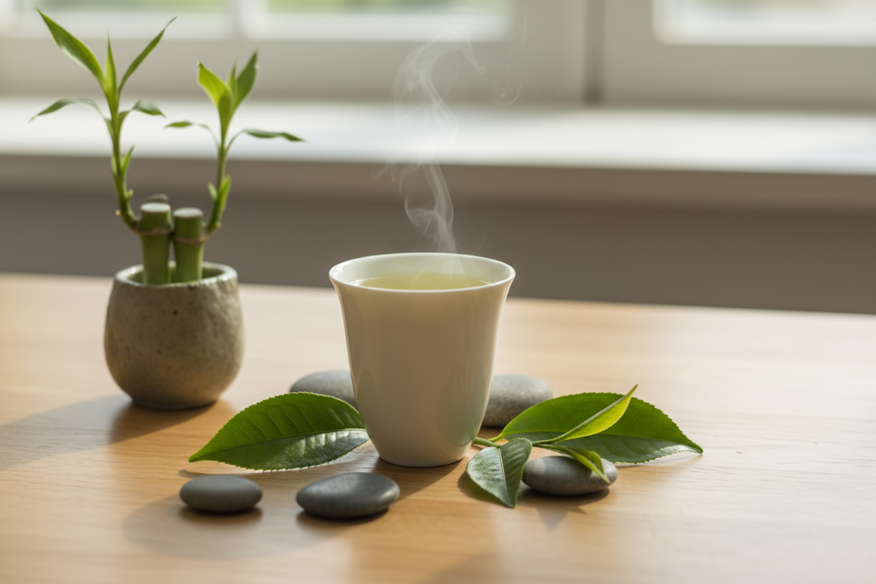 Calm green tea